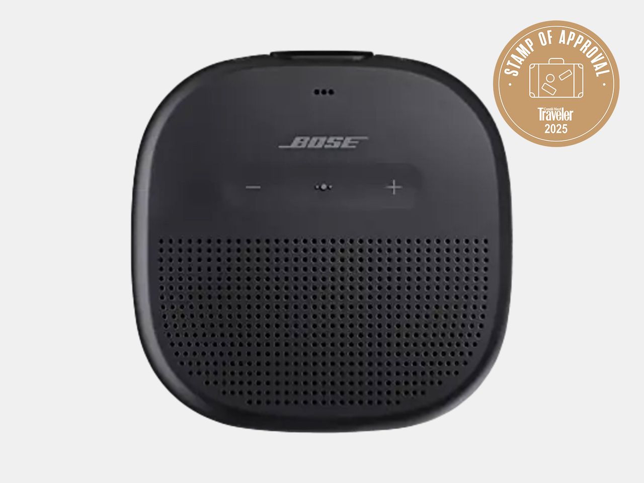 black portable speaker