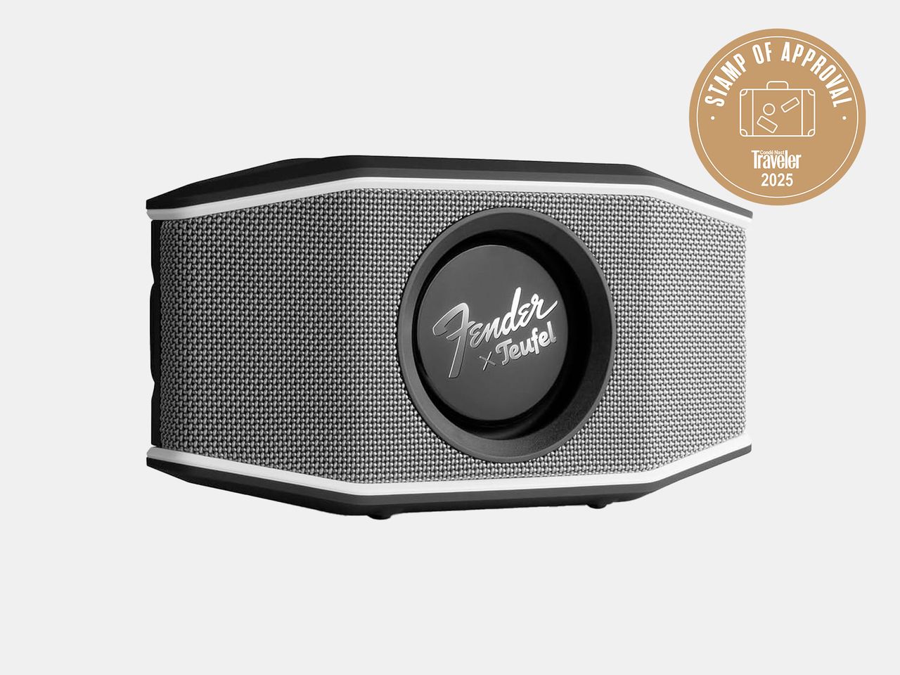gray and black portable speaker
