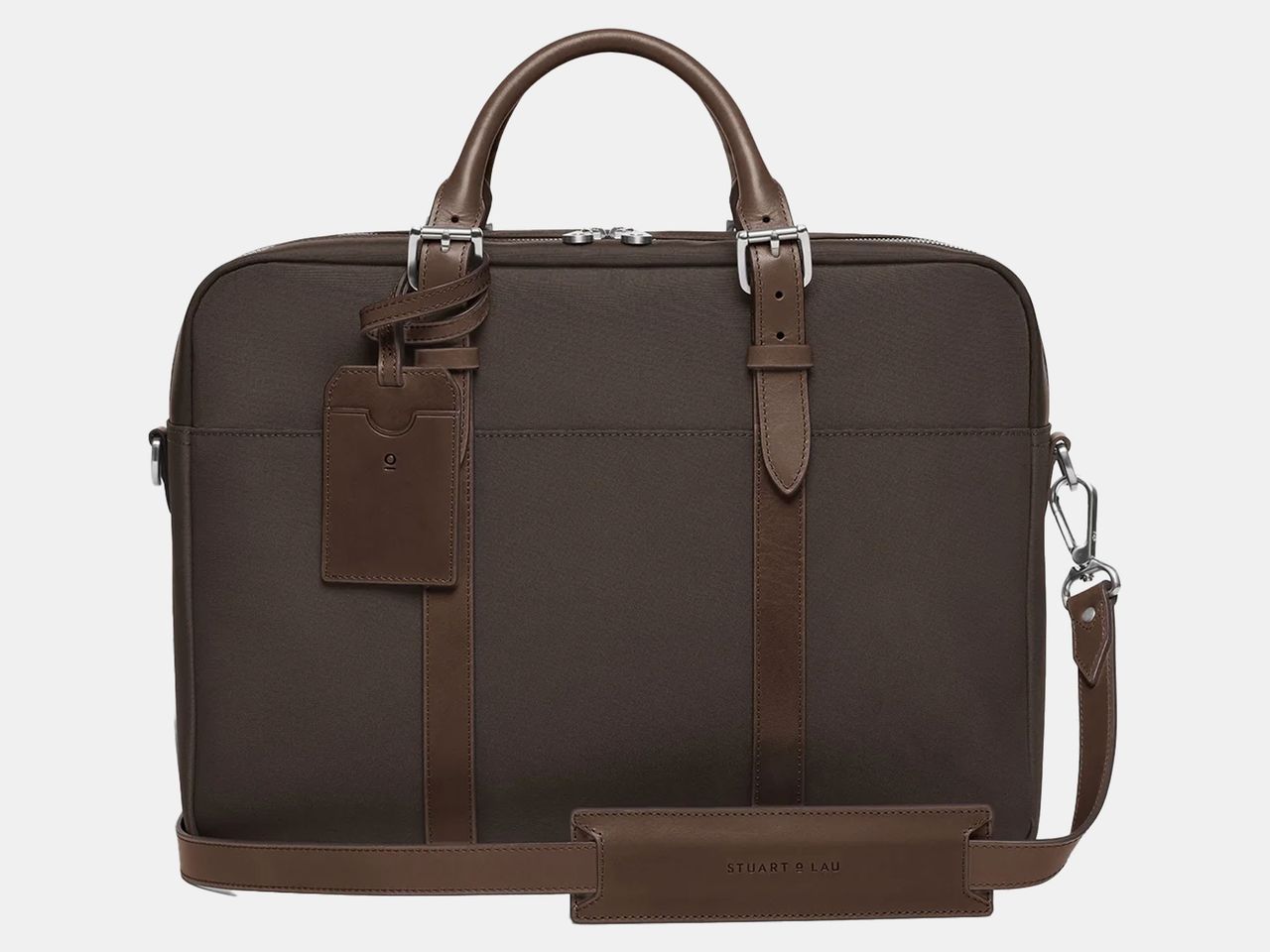 brown briefcase