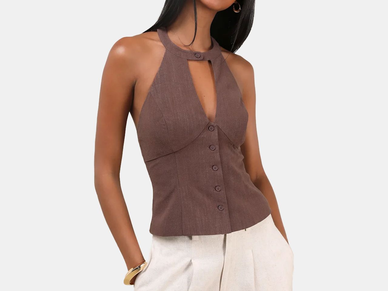 brown vest
