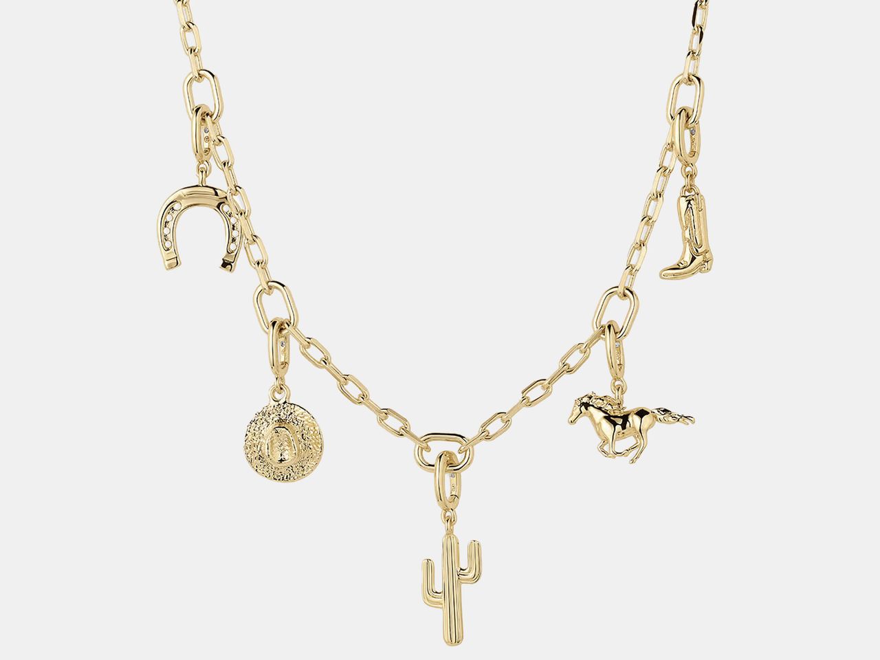 gold charm necklace