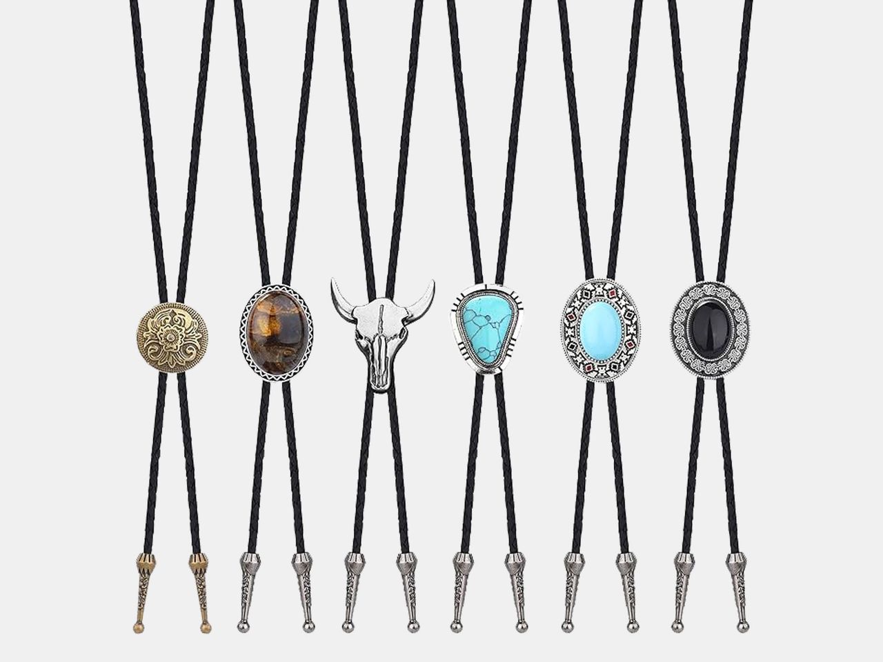 variety of vintage bolo ties