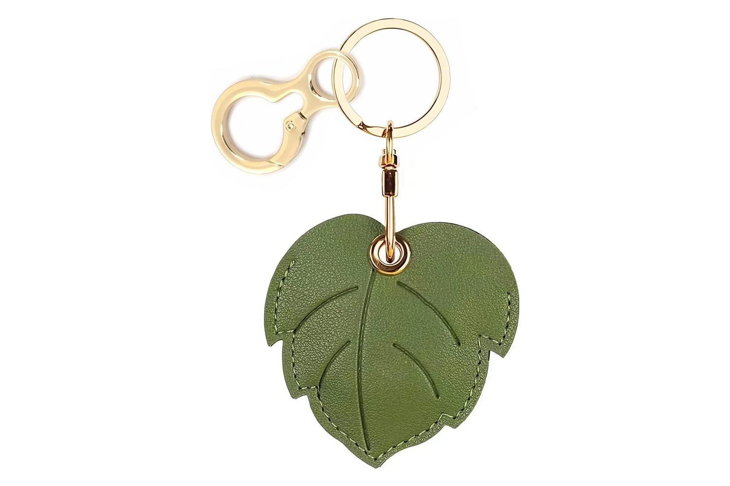 Amazon Borkuana Leather Airtag Holder Keychain
