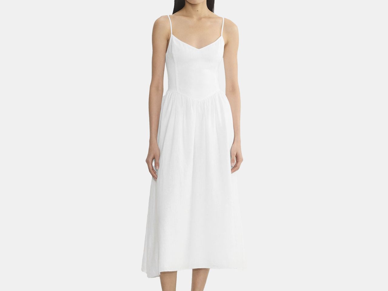 model in white dress