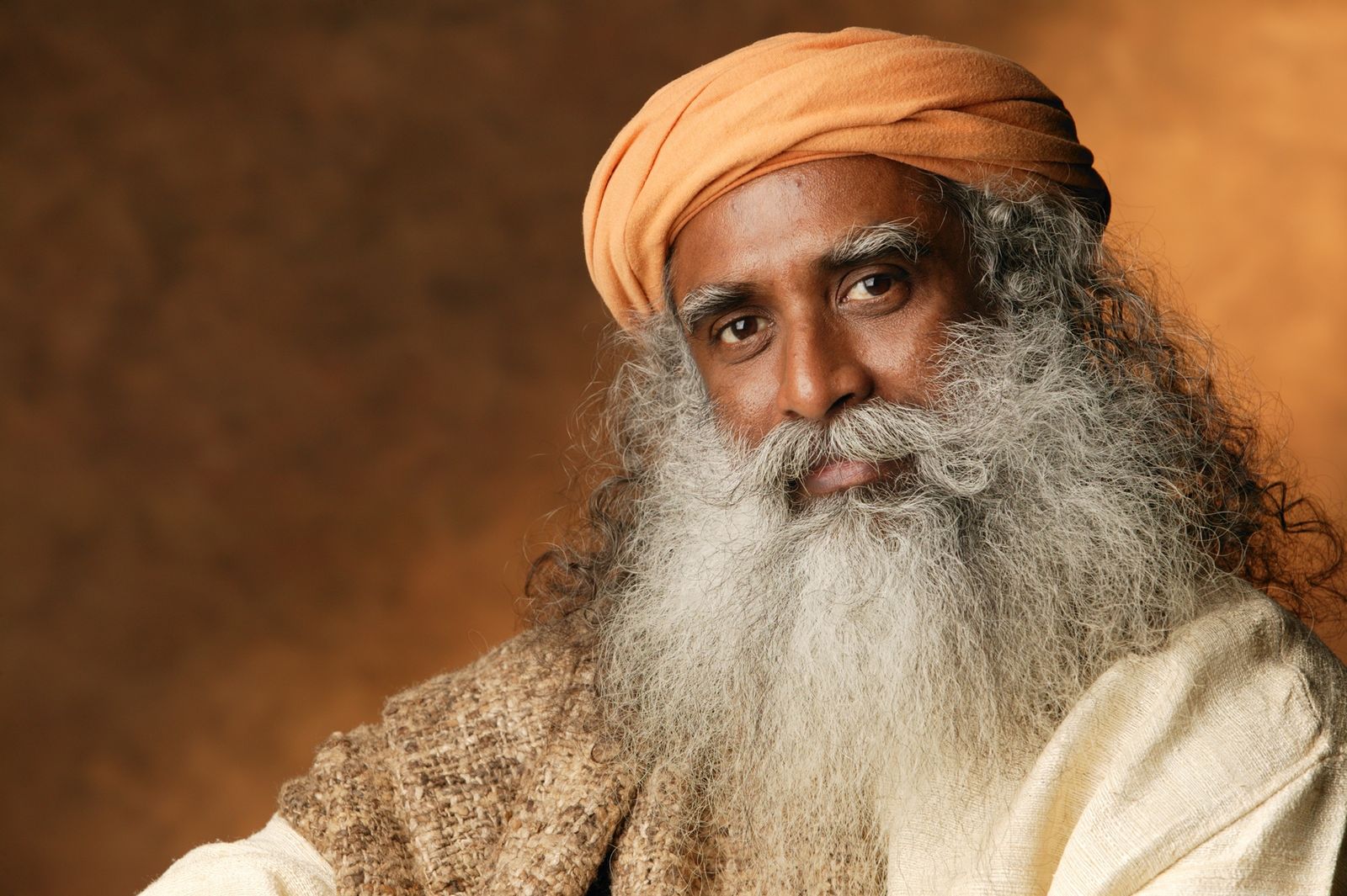 Image may contain Jaggi Vasudev Head Person Face Beard and Adult