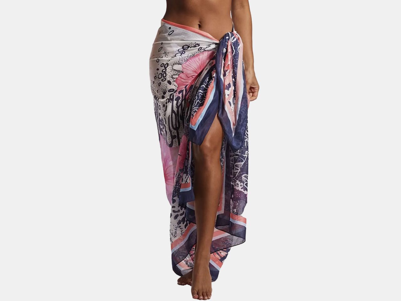 model wearing bikini skirt cover up