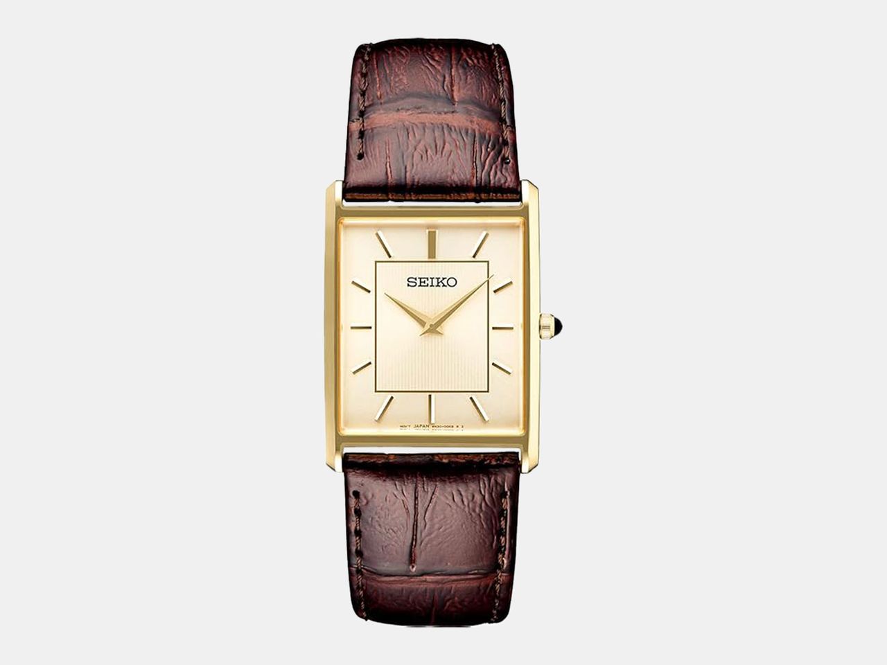 brown leather and gold watch