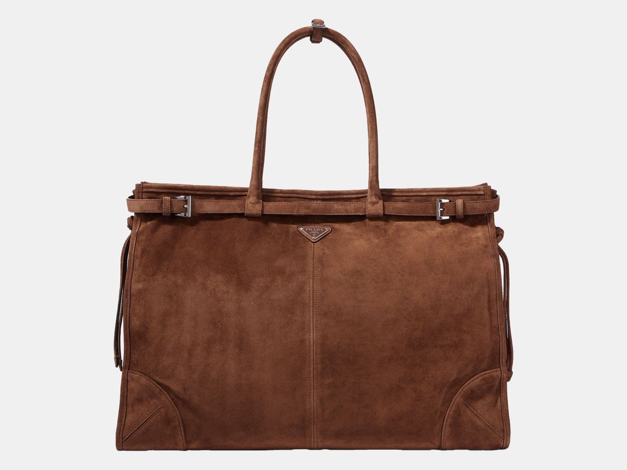 brown suede tote