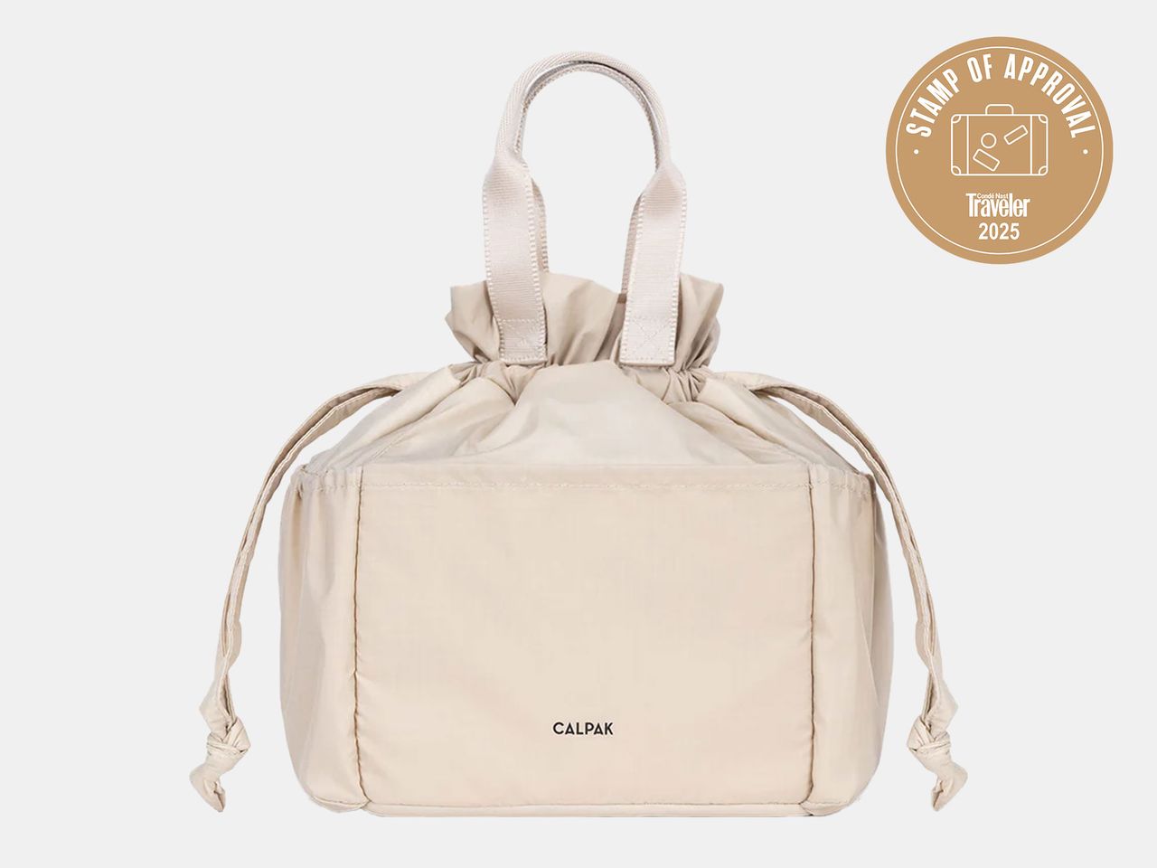 beige cooler bag