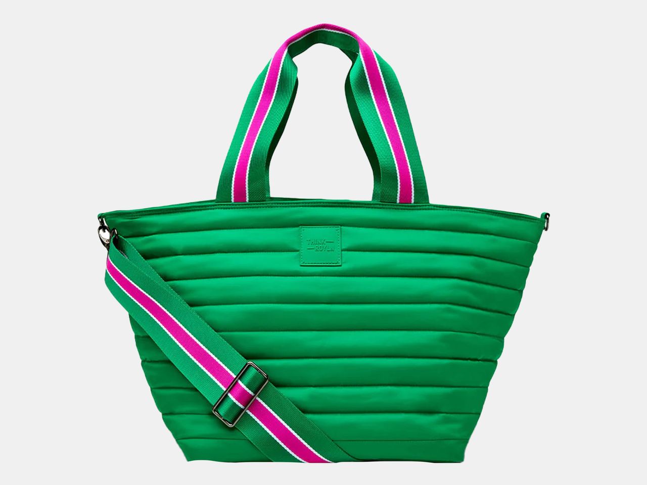 green and pink cooler bag