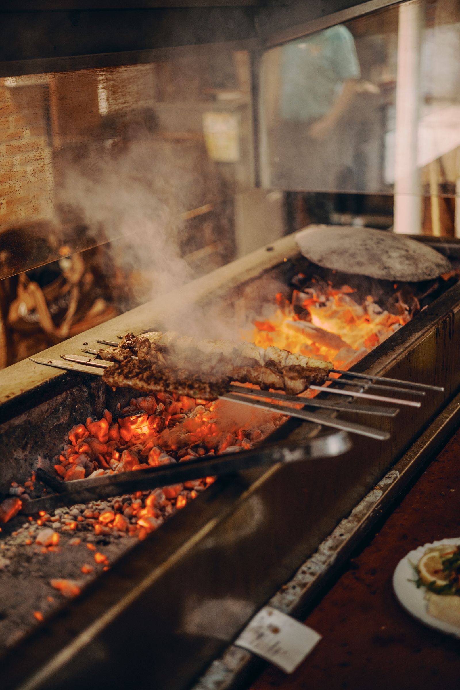 Image may contain Plate Bbq Cooking Food Grilling and Bread