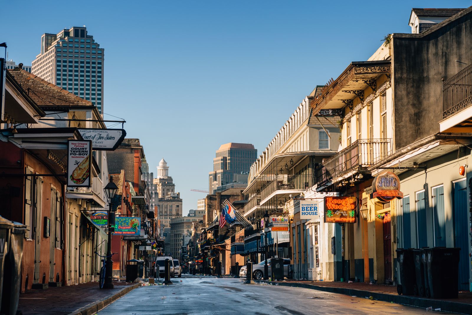 New Orleans Bourbon Street and French Quarter
