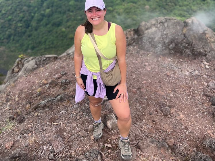 Image may contain: Adventure, Hiking, Leisure Activities, Nature, Outdoors, Person, Clothing, Footwear, Shoe, and Accessories