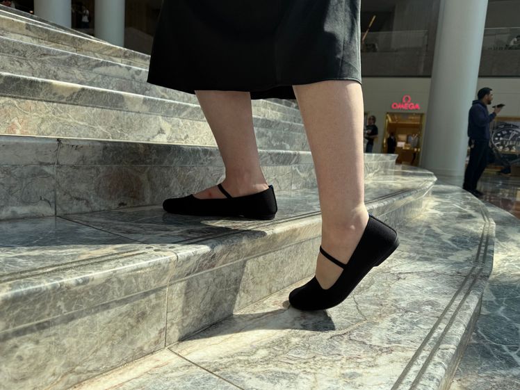 Rothy's The Max Square Mary Jane flats in black
