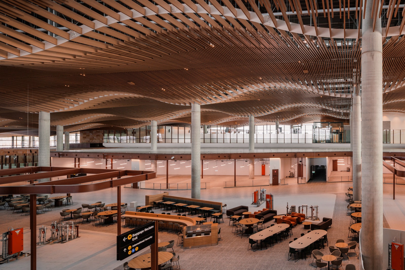 Image may contain Architecture Building Furniture Indoors Lounge Airport and Terminal