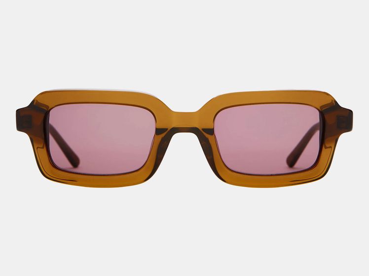 brown and pink sunglasses