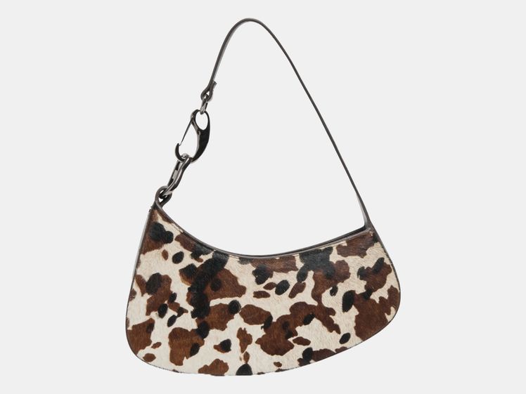 calf hair shoulder bag