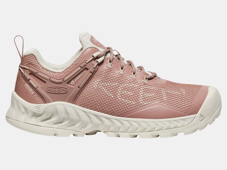 pink and white sneakers