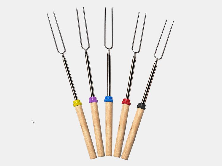 Wood and metal s'more sticks
