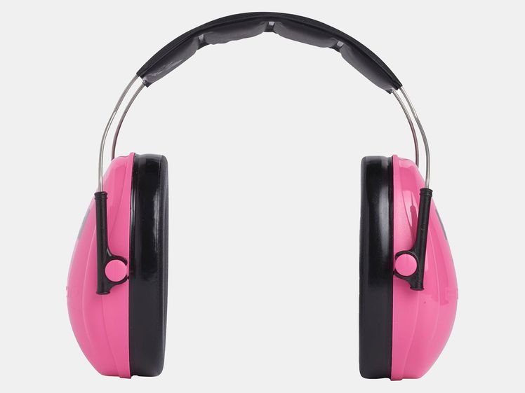 pink headphones