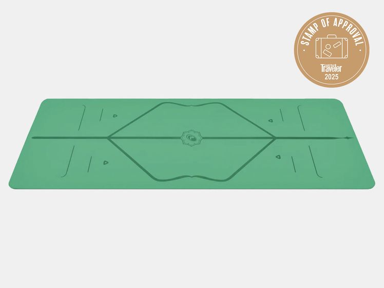green yoga mat