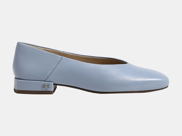 blue flat shoe