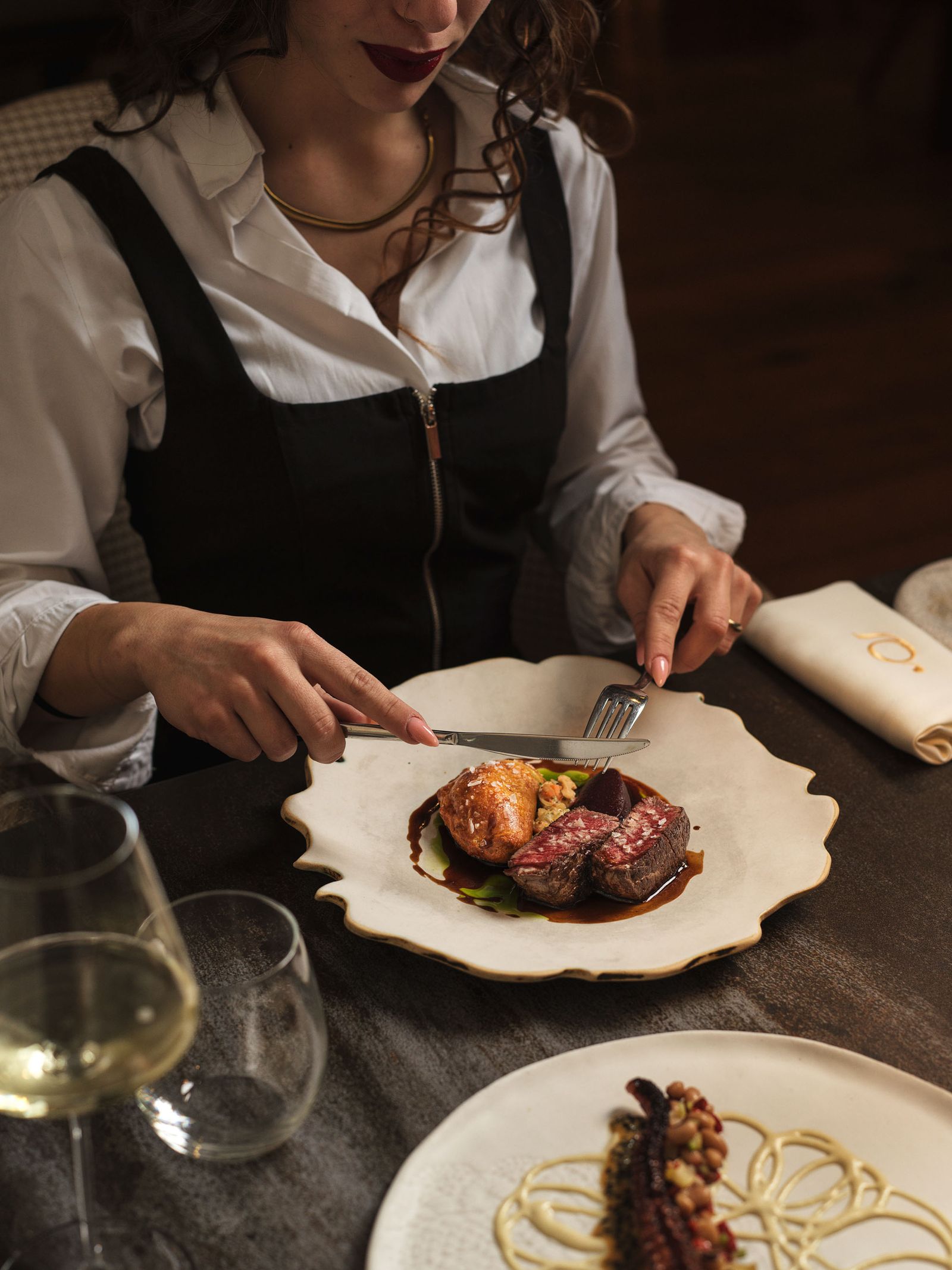 Image may contain Food Food Presentation Cup Accessories Jewelry Ring Blade Knife Weapon Plate Adult and Person