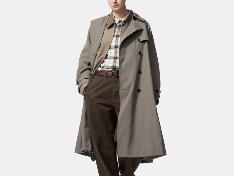model in trench coat
