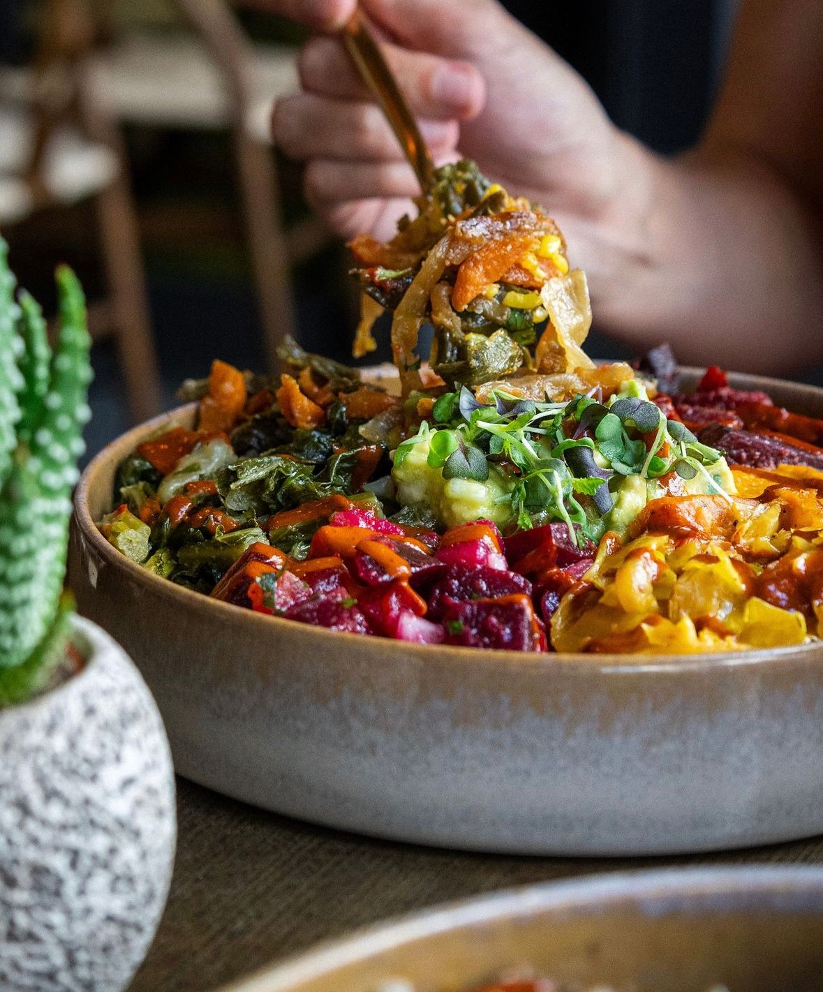 Ras serves modern meatfree Ethiopian food.