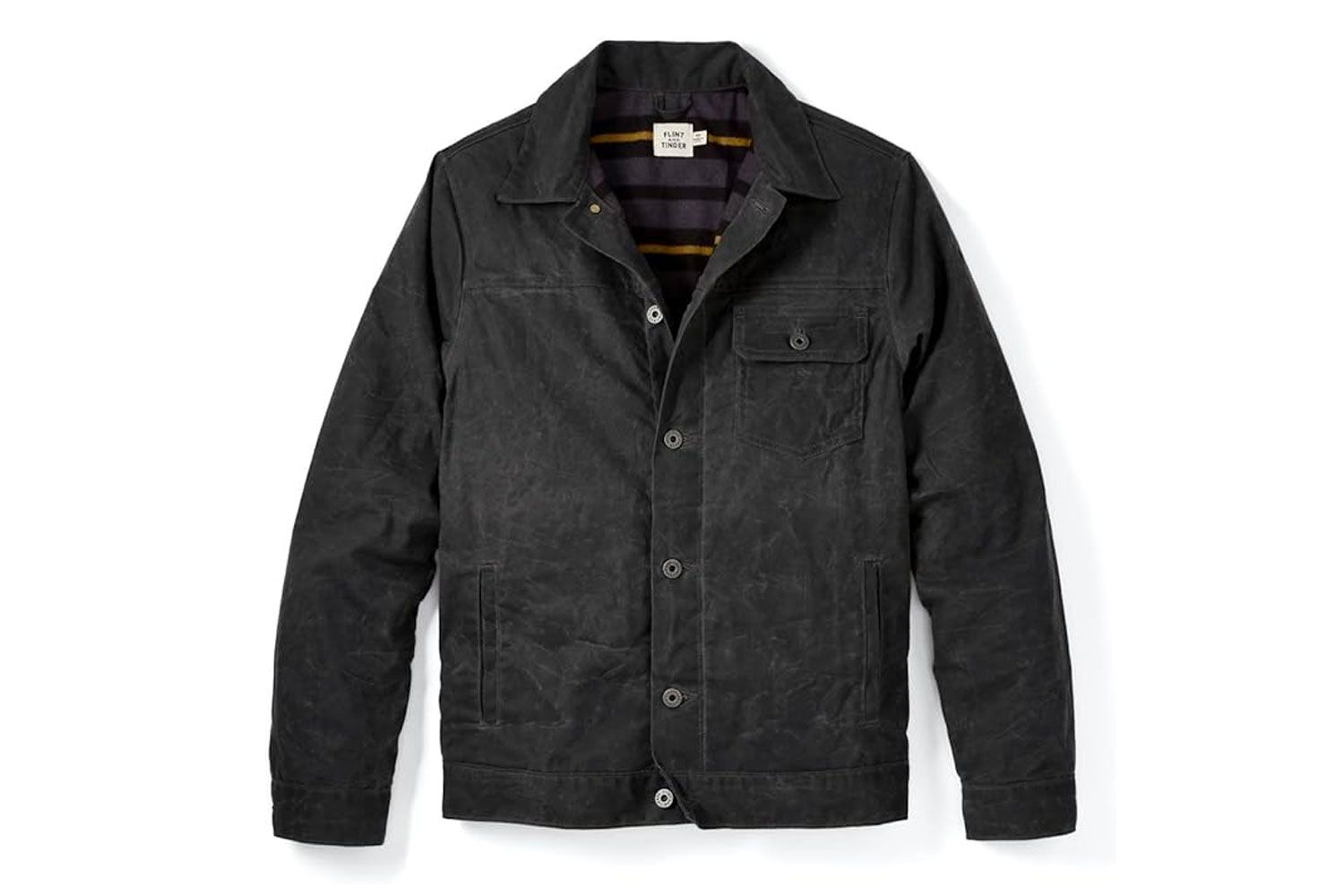 Amazon Huckberry Flint and Tinder Flannel-Lined Waxed Trucker Jacket