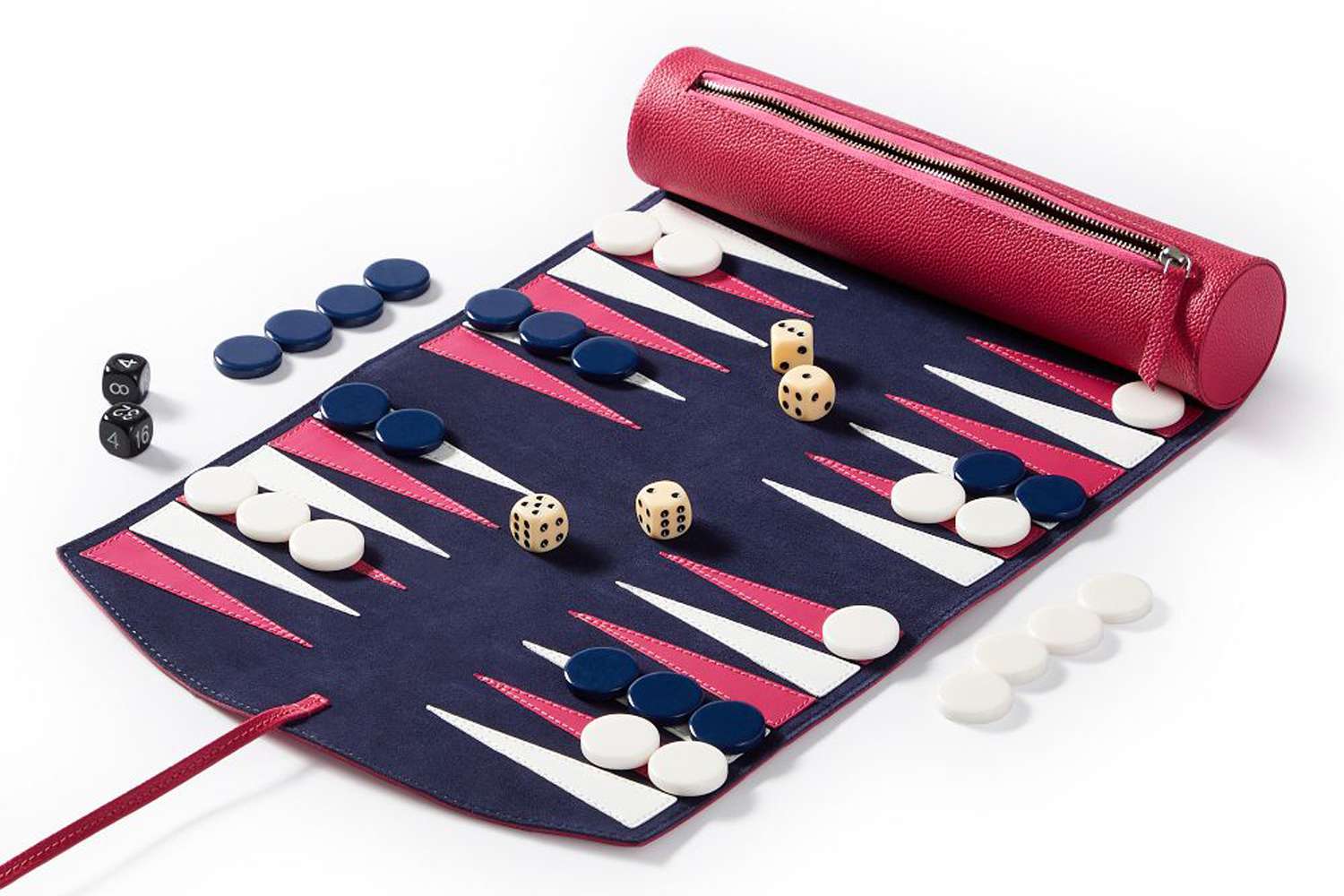 Mark & Graham Leather Travel Backgammon Set