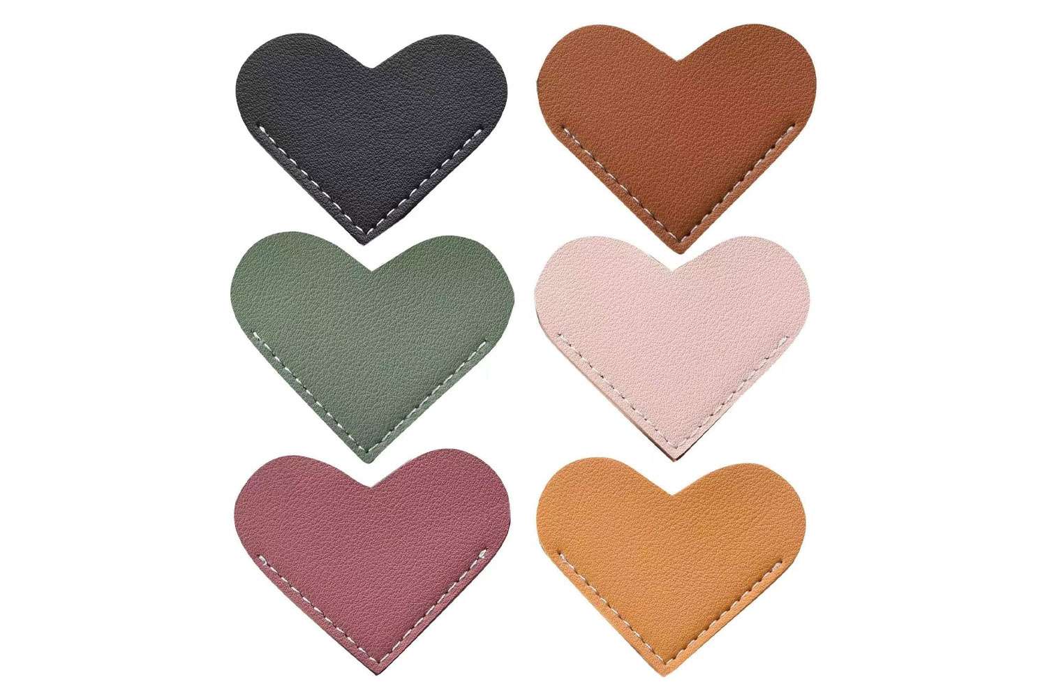 Wayzton Leather Heart Bookmarks