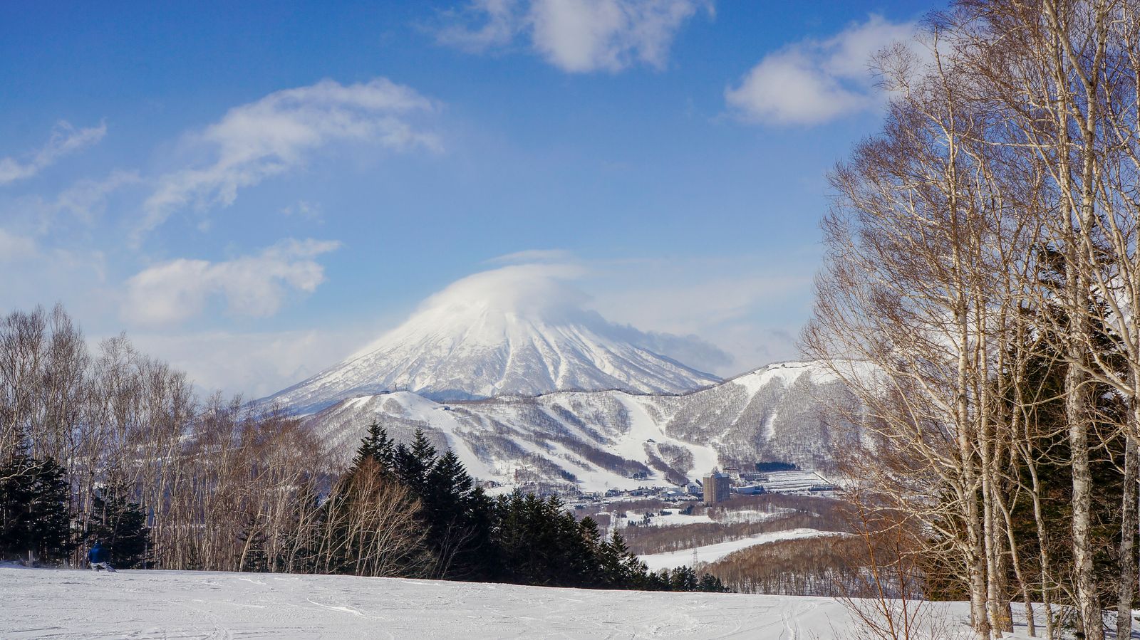 Image may contain Slope Nature Outdoors Scenery Mountain Mountain Range Peak Plant Tree Fir Sky and Snow