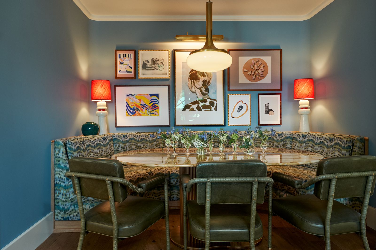 Image may contain Architecture Building Dining Room Dining Table Furniture Indoors Room Table and Chair