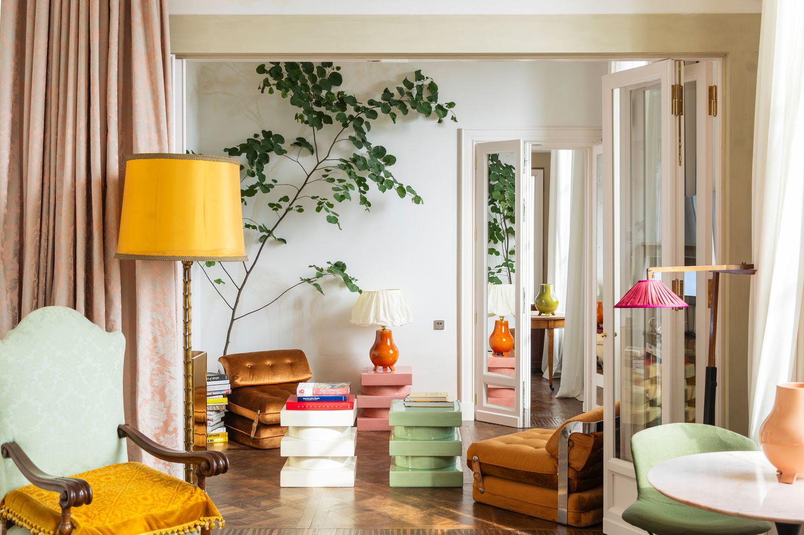 Image may contain Lamp Indoors Interior Design Plant Potted Plant Architecture Building Furniture and Living Room