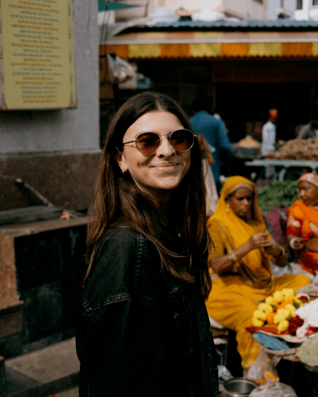 Image may contain Saba Anjum Karim Face Happy Head Person Smile Accessories Sunglasses Photography and Portrait