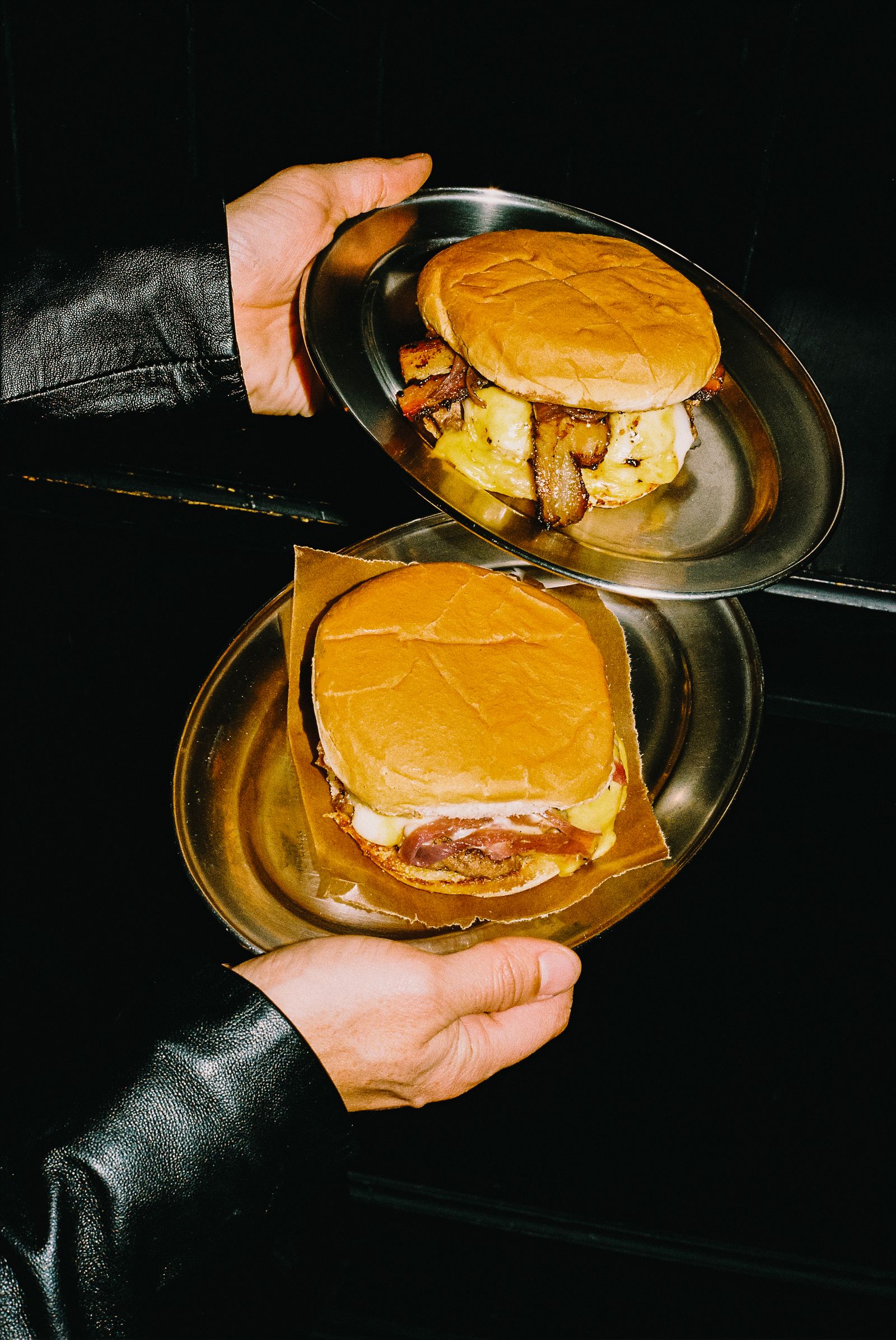 Image may contain Food Food Presentation Burger Cooking Pan and Cookware