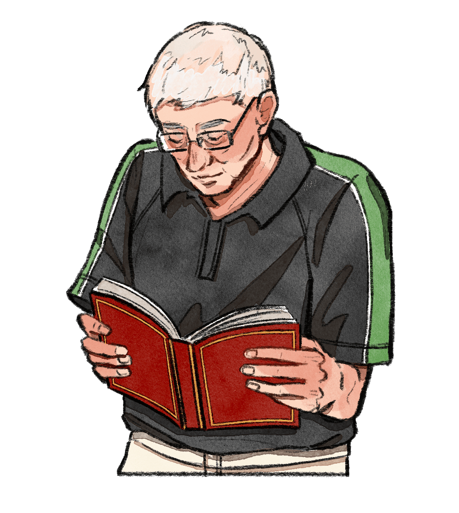 Image may contain Person Reading Adult Book Publication Face and Head