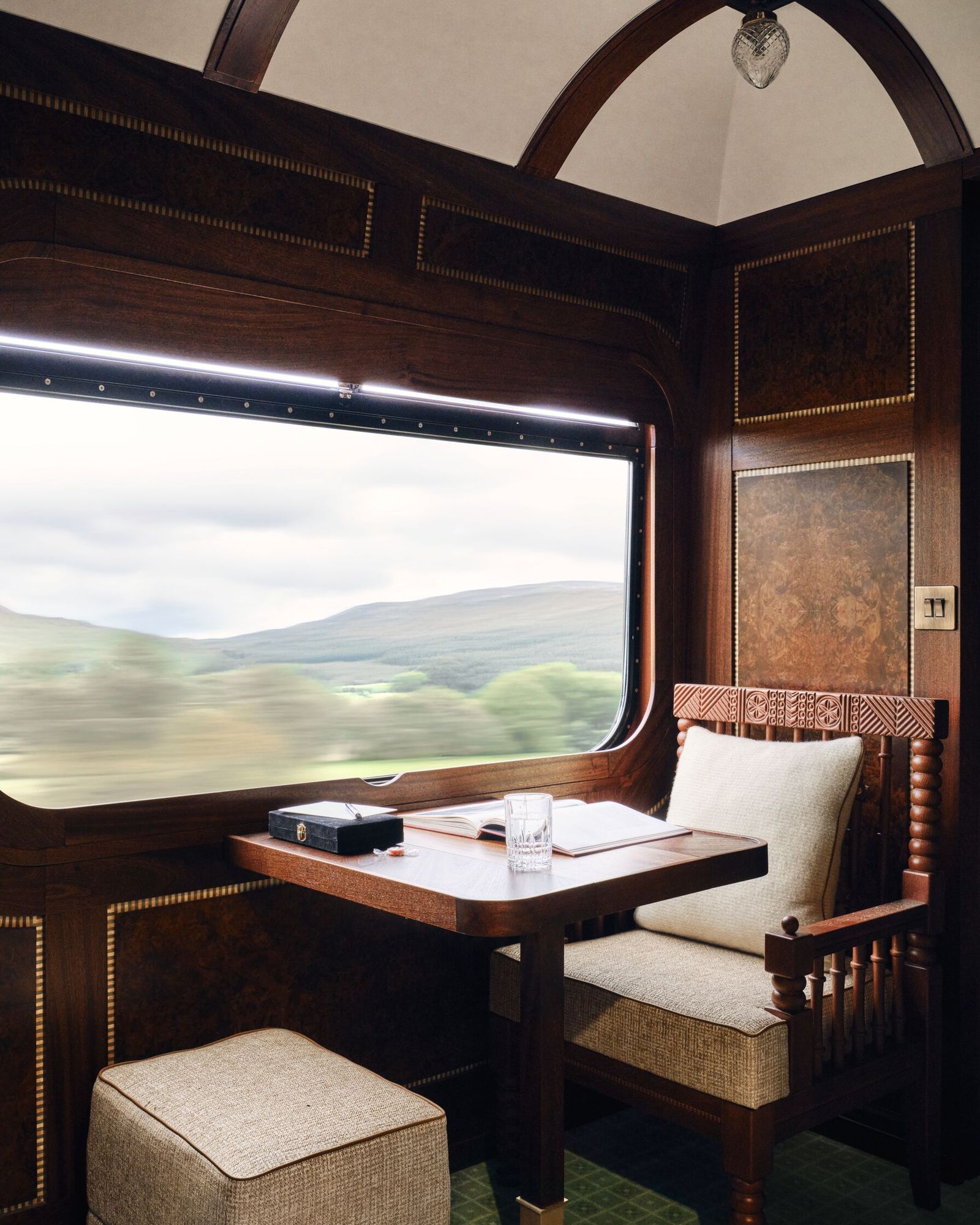 window scenic view from train