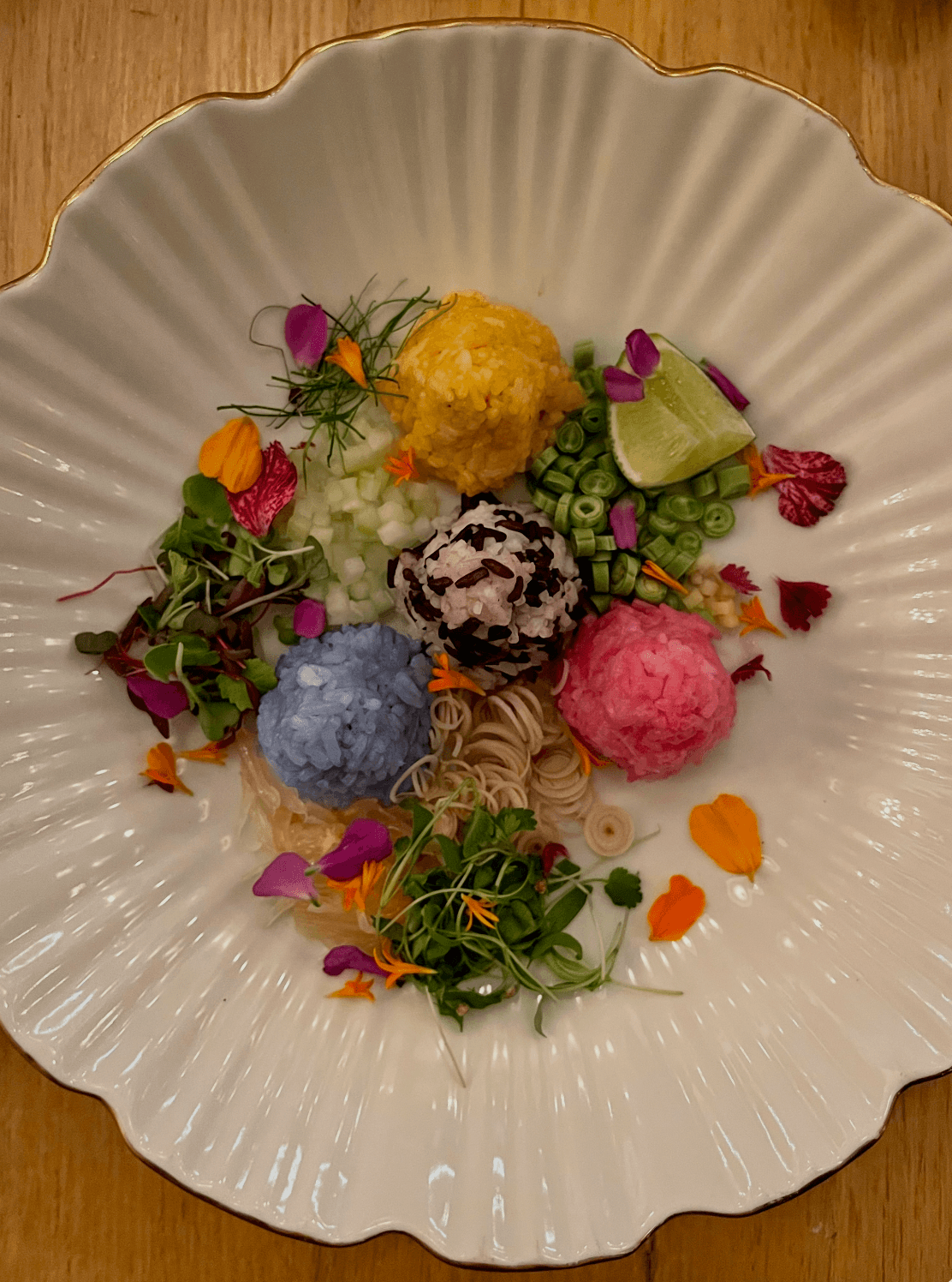 Image may contain Food Food Presentation Meal Dish Platter Plate Cream Dessert and Ice Cream